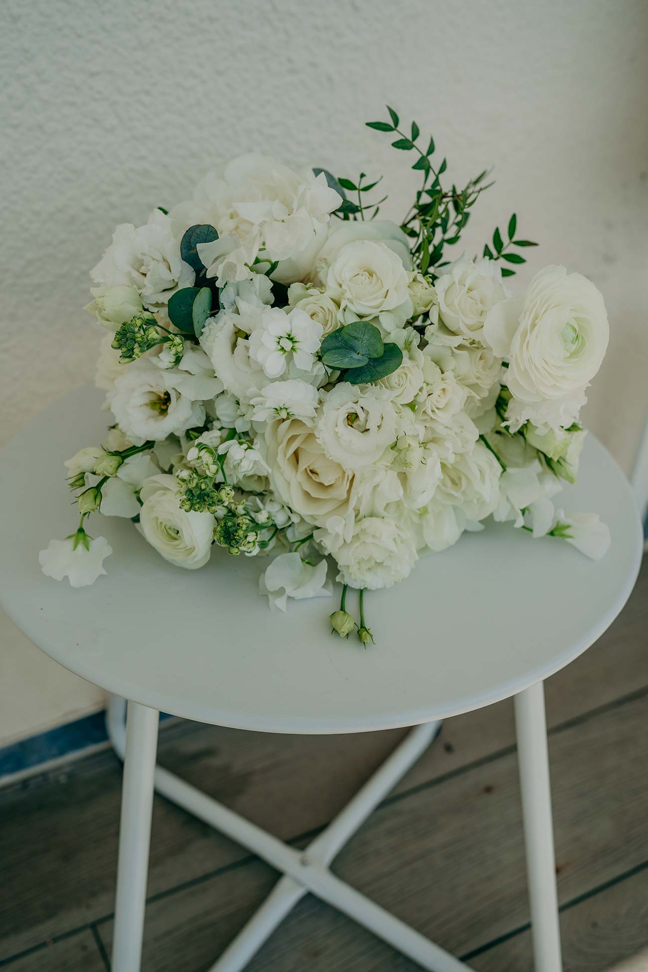 Floral wedding cake at Cliff House