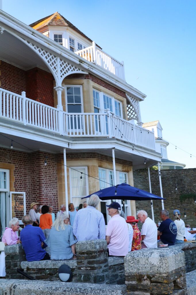 Guests gathered outside Cliff House during the Rediscovering Cliff House event